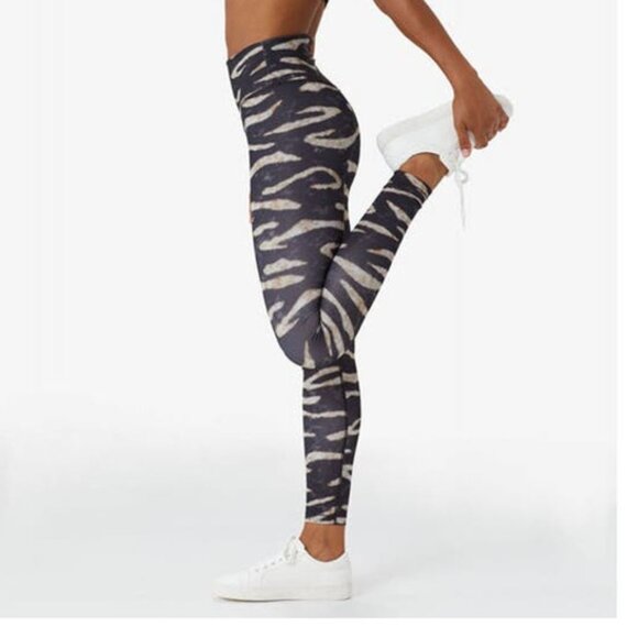 LOLË Burst High-Waisted Ankle Leggings Sz Small Sand Dunes Black - Picture 3 of 9